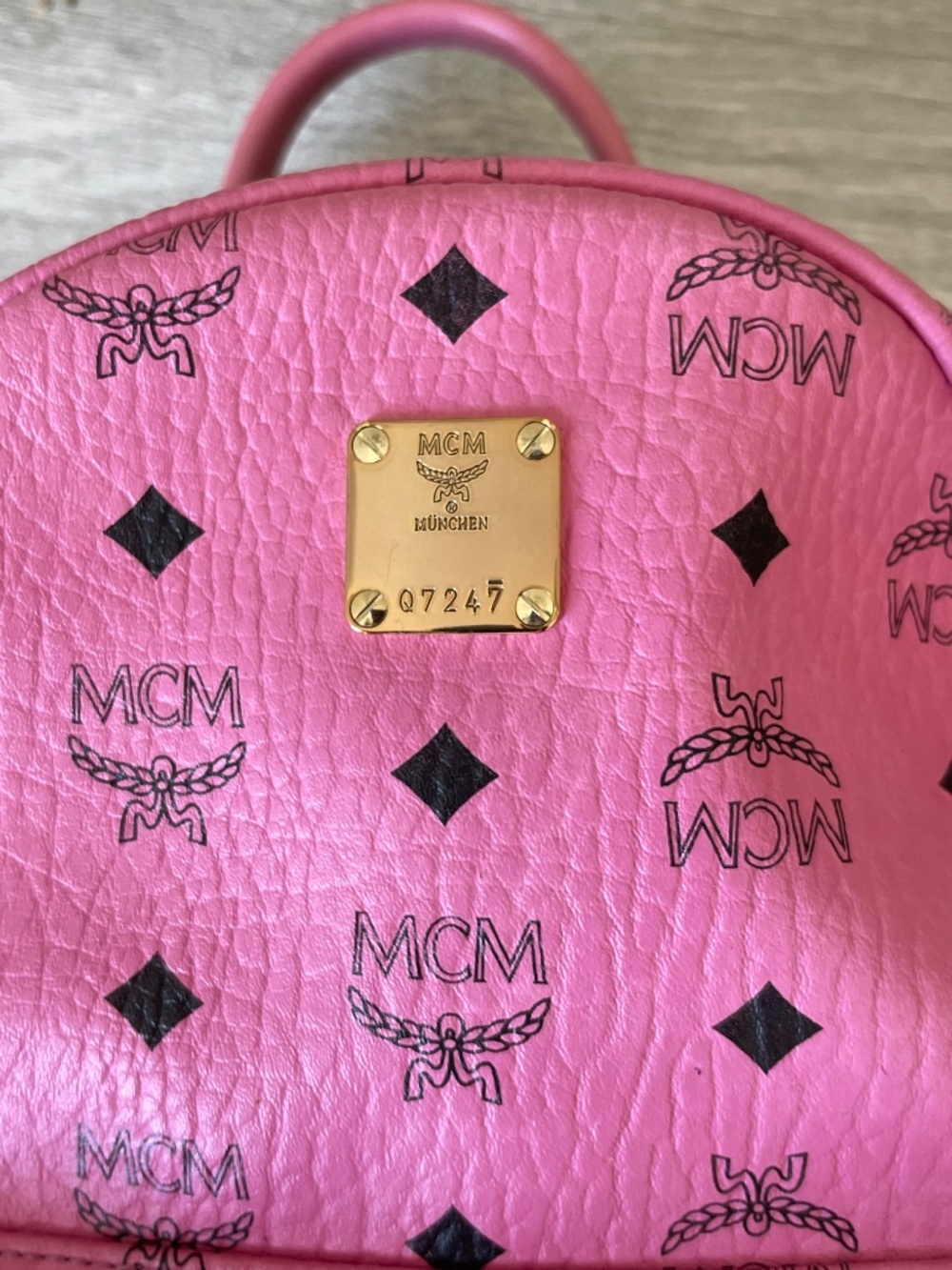 Pink MCM Backpack - Picture 4 of 6